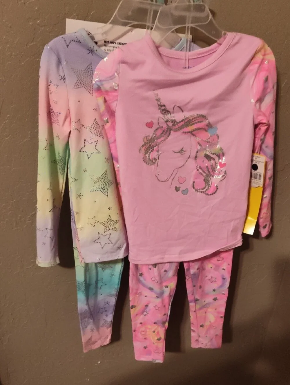 Kidgets Rainbow Star Long Sleeve Kids Pajama Set - Pastel